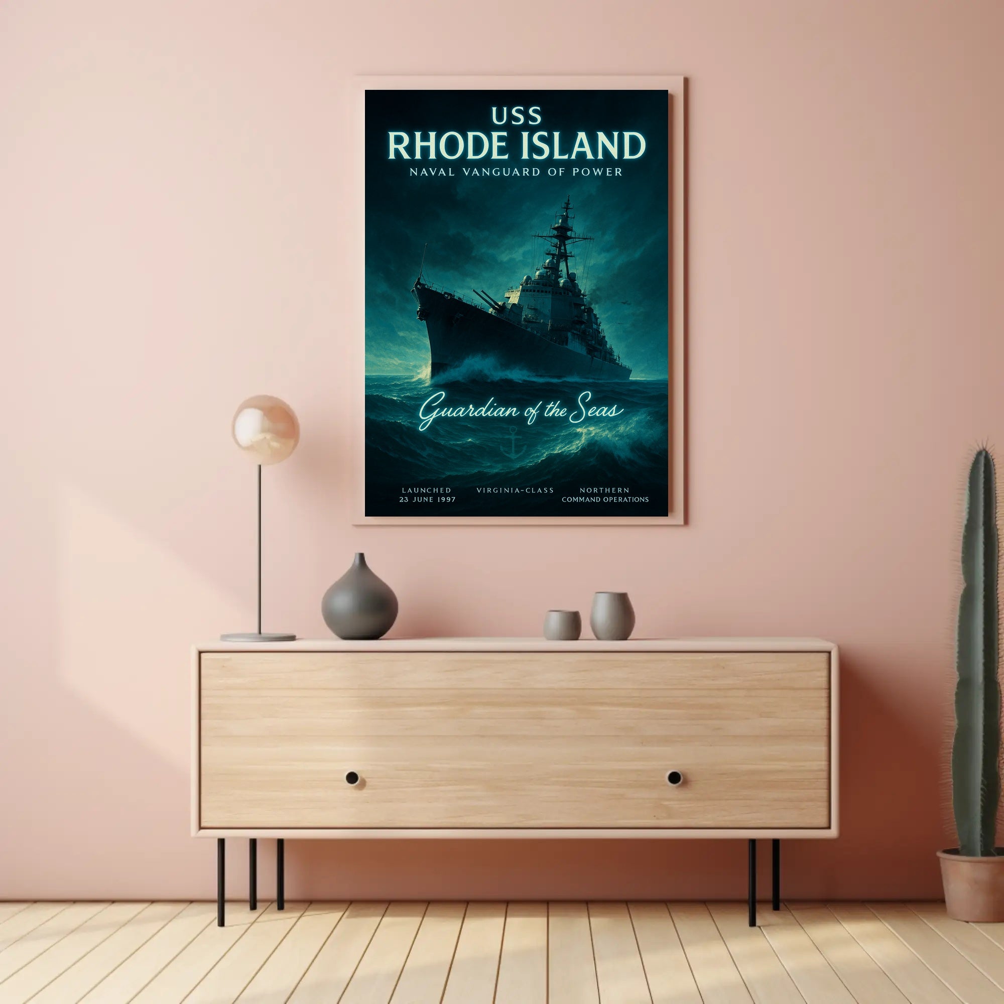 Uss Rhode Island Guardian Of The Seas Poster PosterGoat