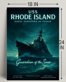Uss Rhode Island Guardian Of The Seas Poster PosterGoat