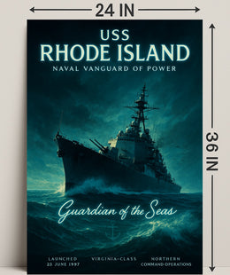Uss Rhode Island Guardian Of The Seas Poster PosterGoat
