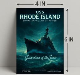 Uss Rhode Island Guardian Of The Seas Poster PosterGoat