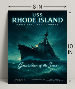 Uss Rhode Island Guardian Of The Seas Poster PosterGoat