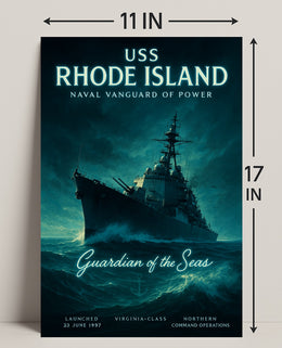 Uss Rhode Island Guardian Of The Seas Poster PosterGoat