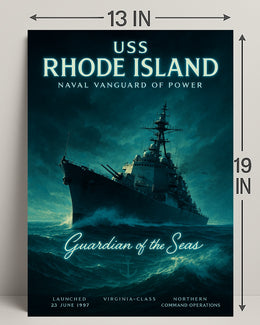 Uss Rhode Island Guardian Of The Seas Poster PosterGoat