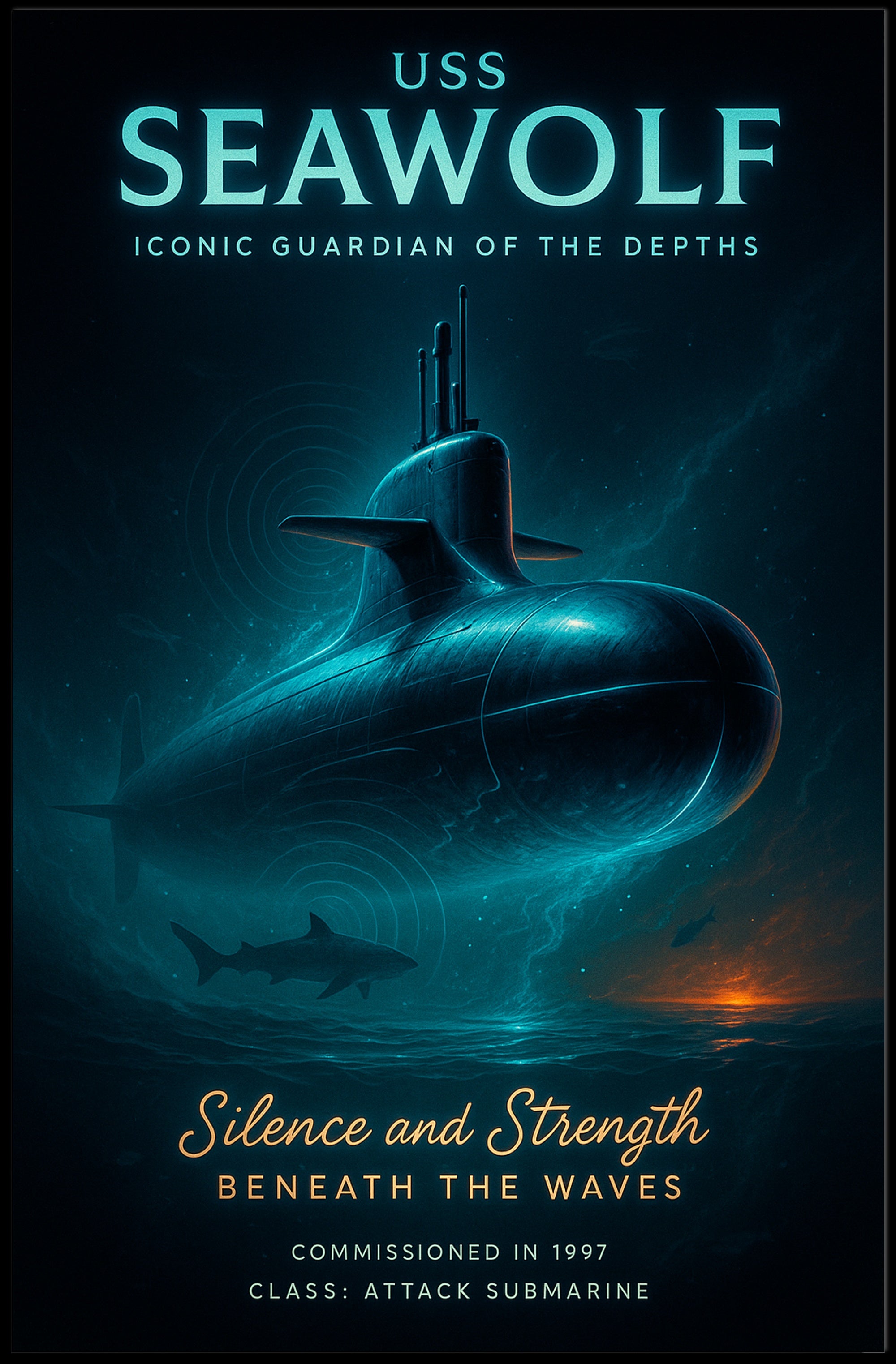Uss Seawolf Iconic Guardian Of The Poster PosterGoat