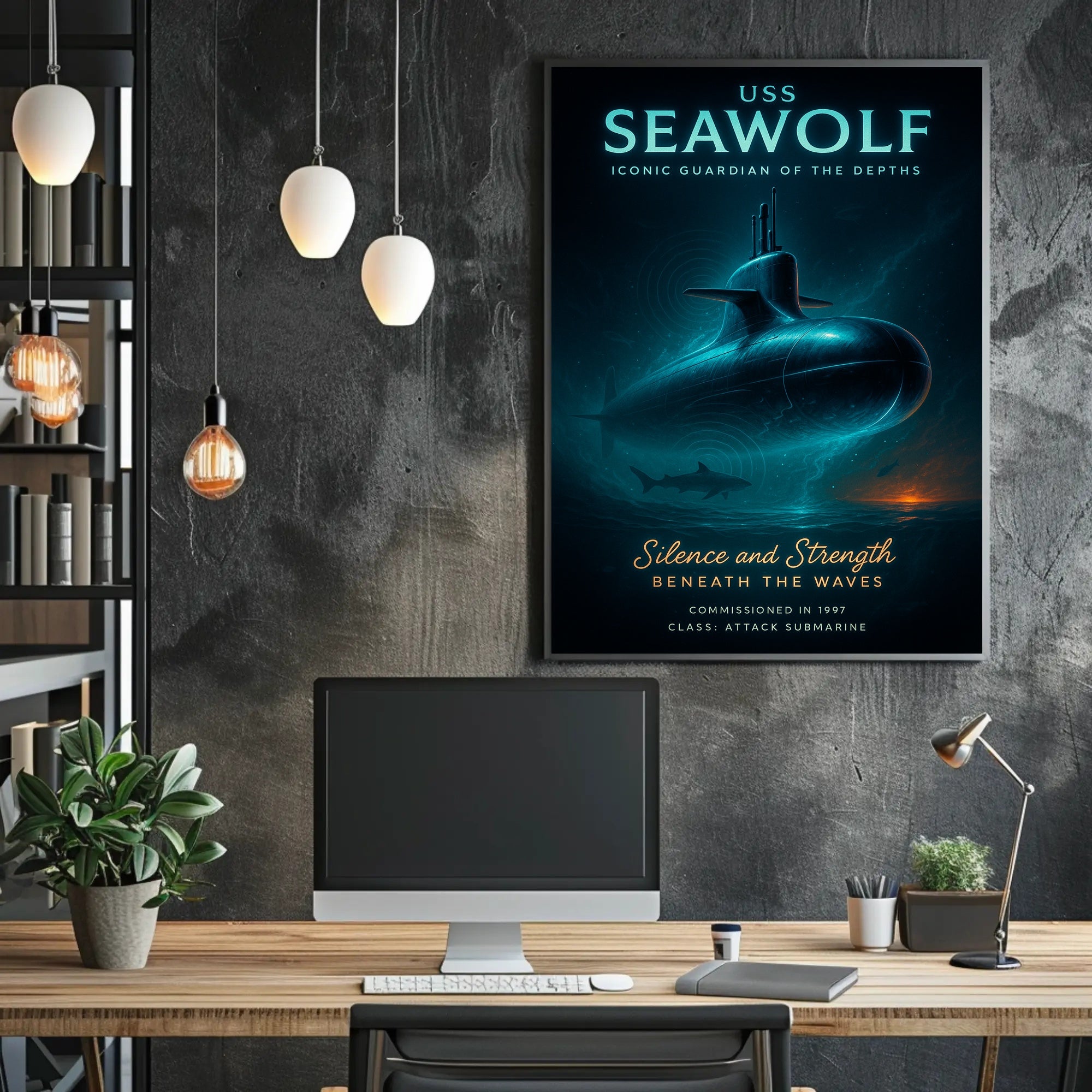 Uss Seawolf Iconic Guardian Of The Poster PosterGoat