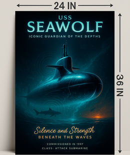 Uss Seawolf Iconic Guardian Of The Poster PosterGoat