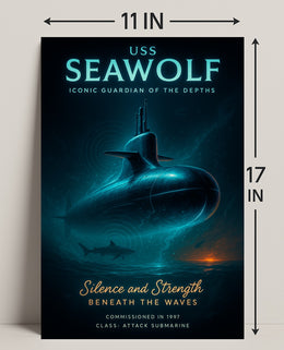 Uss Seawolf Iconic Guardian Of The Poster PosterGoat