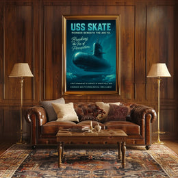 Uss Skate Pioneer Beneath The Arctic Poster PosterGoat