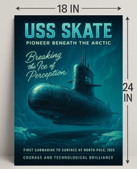 Uss Skate Pioneer Beneath The Arctic Poster PosterGoat