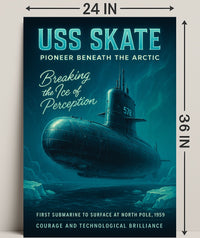 Uss Skate Pioneer Beneath The Arctic Poster PosterGoat