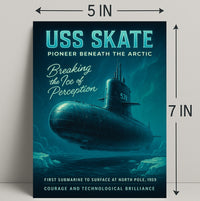 Uss Skate Pioneer Beneath The Arctic Poster PosterGoat