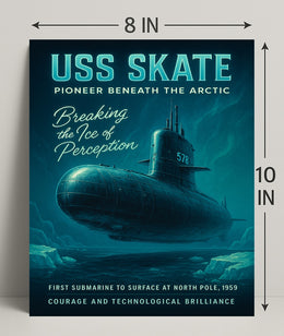 Uss Skate Pioneer Beneath The Arctic Poster PosterGoat