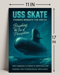 Uss Skate Pioneer Beneath The Arctic Poster PosterGoat