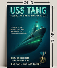 Uss Tang - Legendary Submarine Of Valor Poster PosterGoat