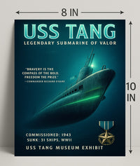 Uss Tang - Legendary Submarine Of Valor Poster PosterGoat