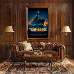 Uss Tennessee Dreadnought Of The Seas Poster PosterGoat