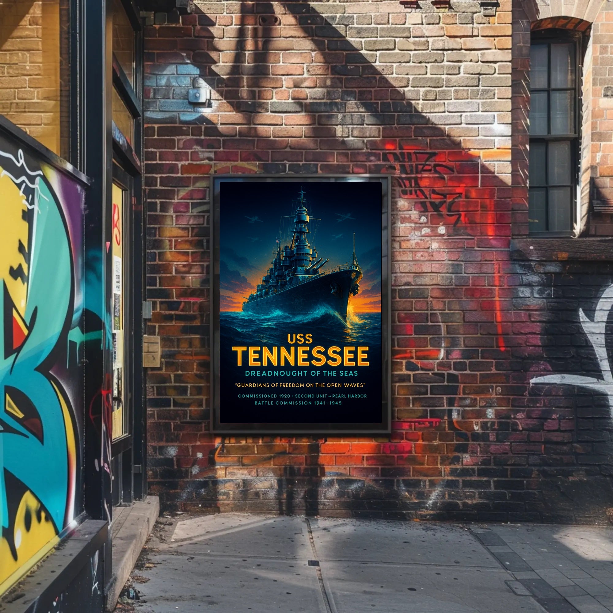 Uss Tennessee Dreadnought Of The Seas Poster PosterGoat