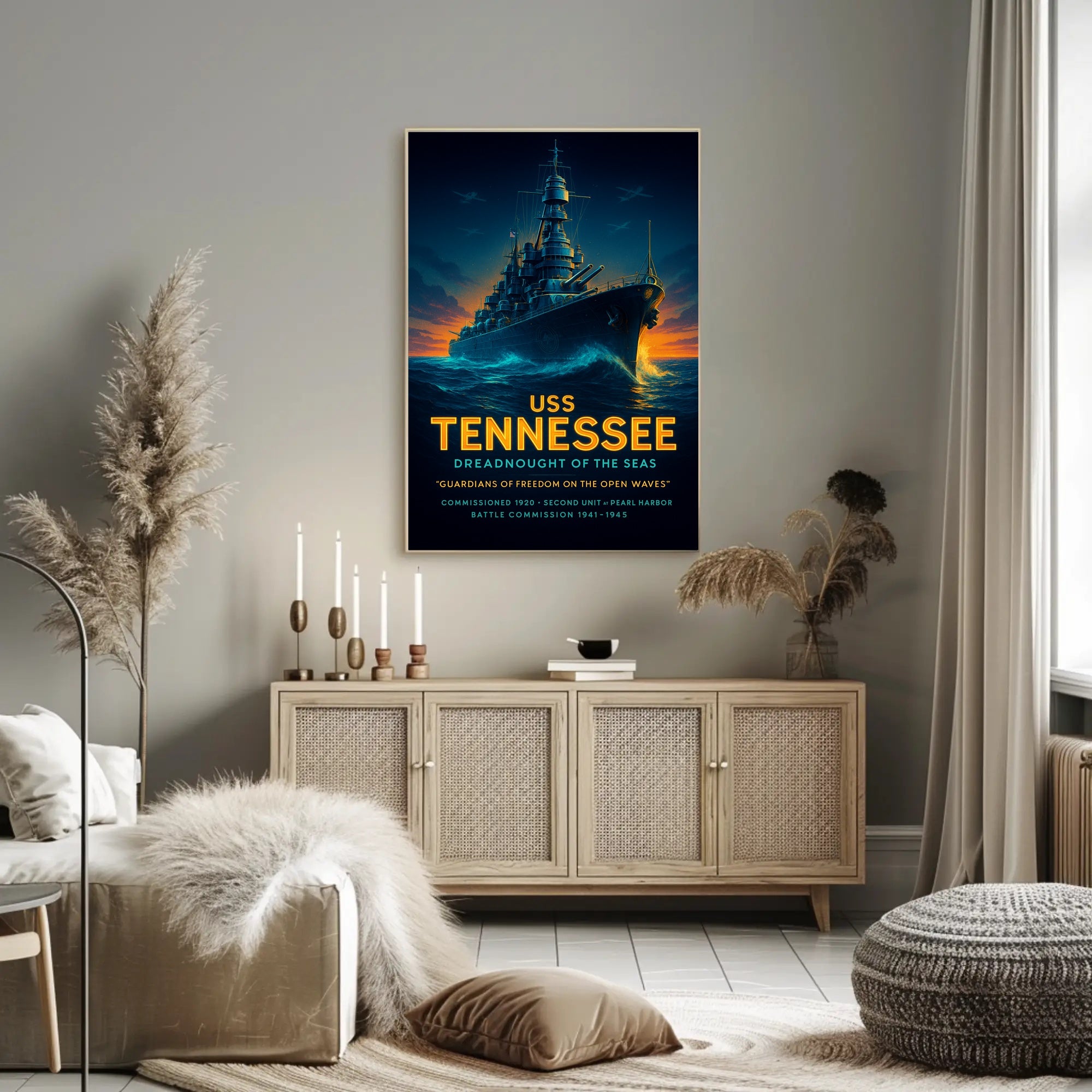 Uss Tennessee Dreadnought Of The Seas Poster PosterGoat