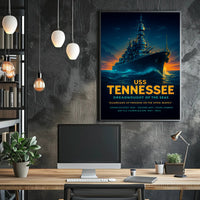 Uss Tennessee Dreadnought Of The Seas Poster PosterGoat