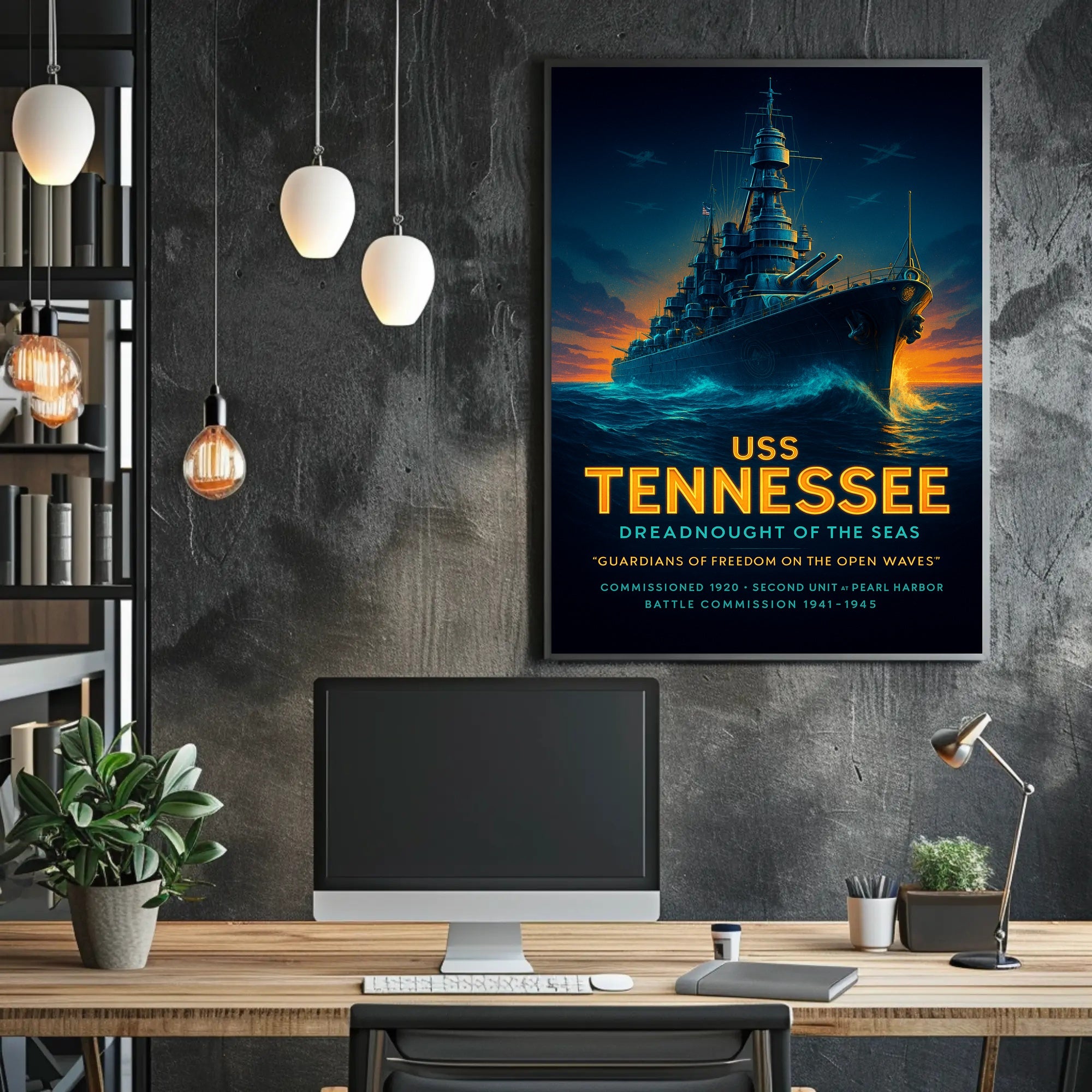 Uss Tennessee Dreadnought Of The Seas Poster PosterGoat