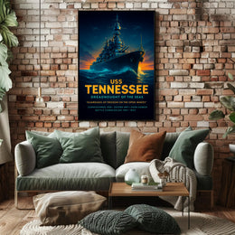 Uss Tennessee Dreadnought Of The Seas Poster PosterGoat