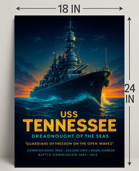 Uss Tennessee Dreadnought Of The Seas Poster PosterGoat