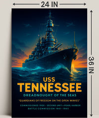 Uss Tennessee Dreadnought Of The Seas Poster PosterGoat