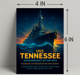 Uss Tennessee Dreadnought Of The Seas Poster PosterGoat
