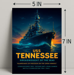 Uss Tennessee Dreadnought Of The Seas Poster PosterGoat