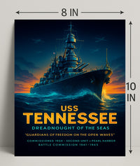 Uss Tennessee Dreadnought Of The Seas Poster PosterGoat