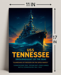 Uss Tennessee Dreadnought Of The Seas Poster PosterGoat