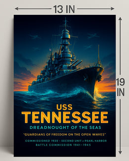 Uss Tennessee Dreadnought Of The Seas Poster PosterGoat