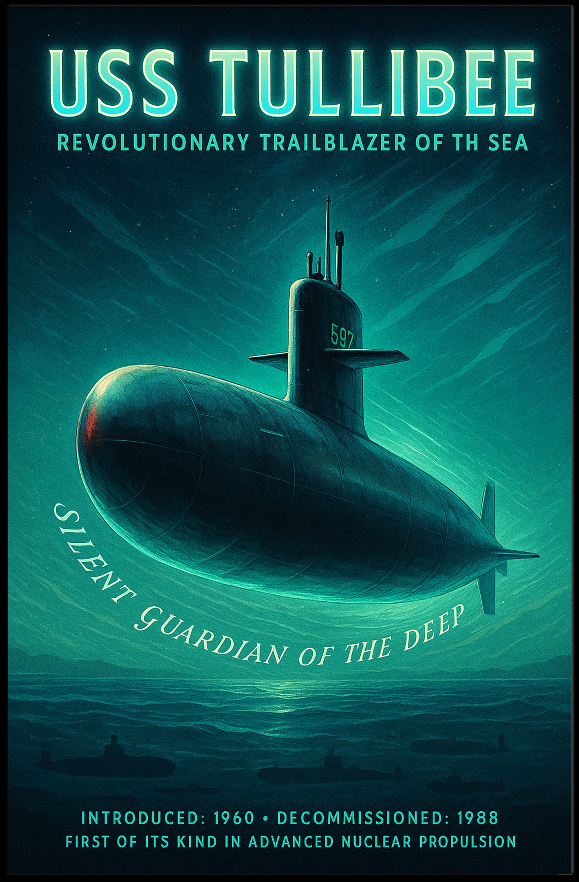 Uss Tullibee Silent Guardian Of The Poster PosterGoat