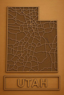 Utah State Map Minimalist Design Travel Poster PosterGoat