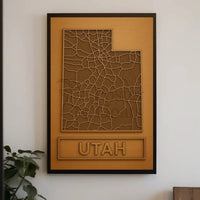 Utah State Map Minimalist Design Travel Poster PosterGoat