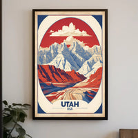 Utah's Iconic Landscapes Vintage Travel Poster PosterGoat