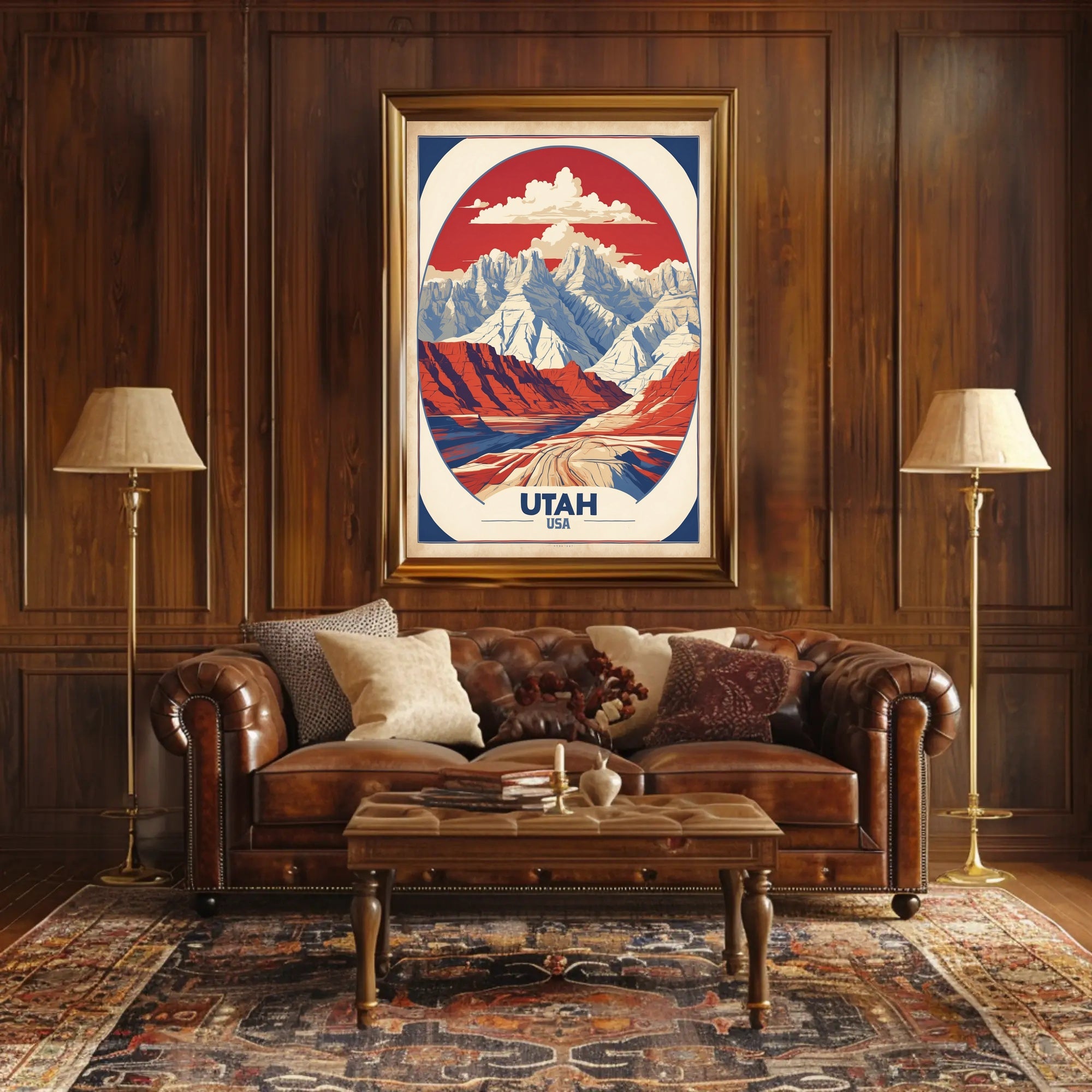 Utah's Iconic Landscapes Vintage Travel Poster PosterGoat