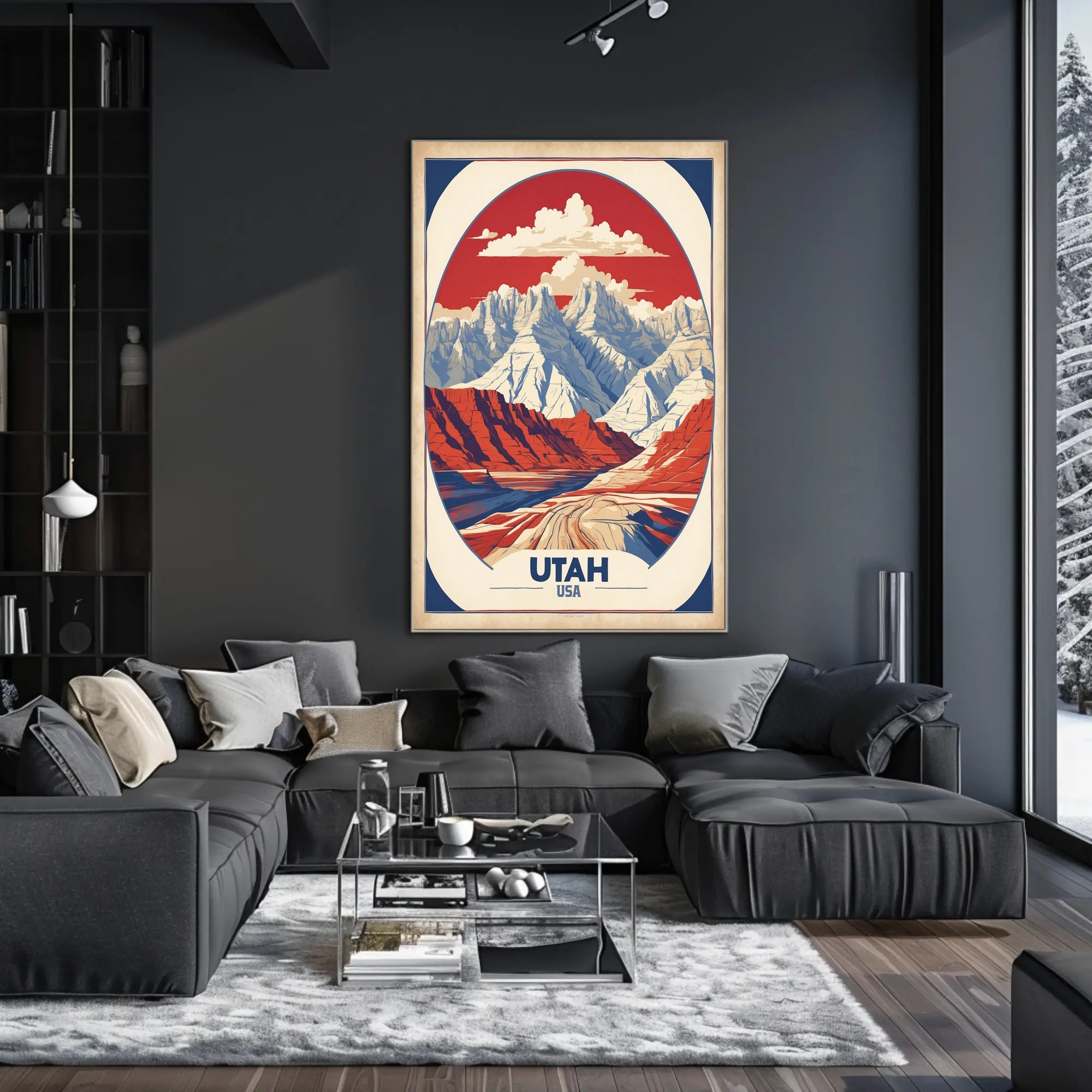 Utah's Iconic Landscapes Vintage Travel Poster PosterGoat
