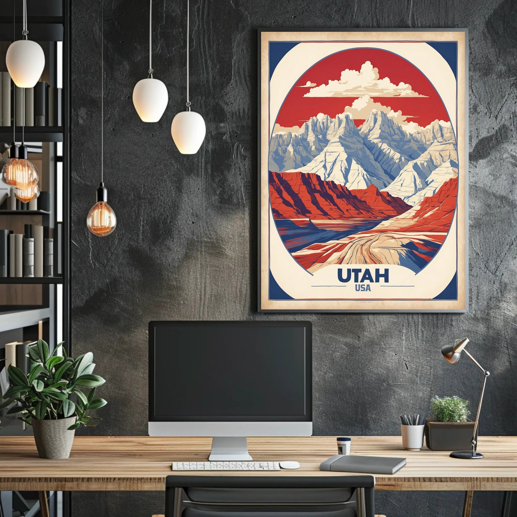 Utah's Iconic Landscapes Vintage Travel Poster PosterGoat