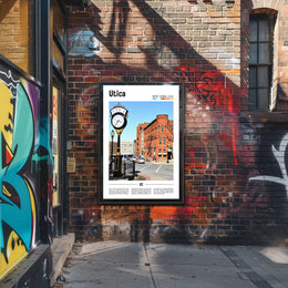 Utica Vintage Street Scene Travel Poster PosterGoat