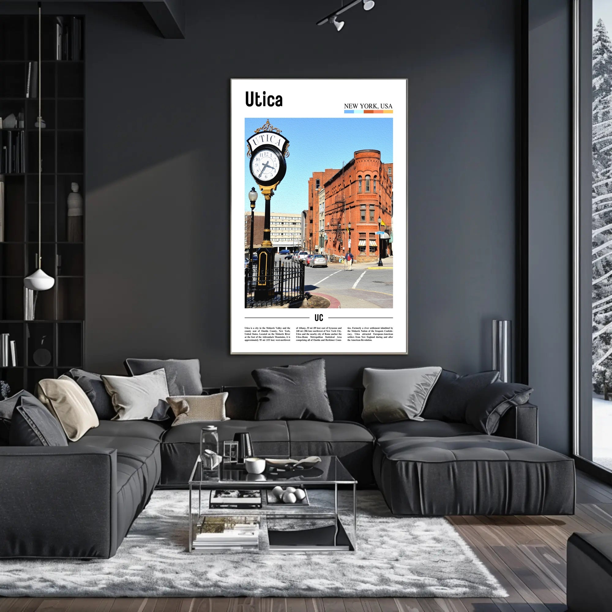 Utica Vintage Street Scene Travel Poster PosterGoat