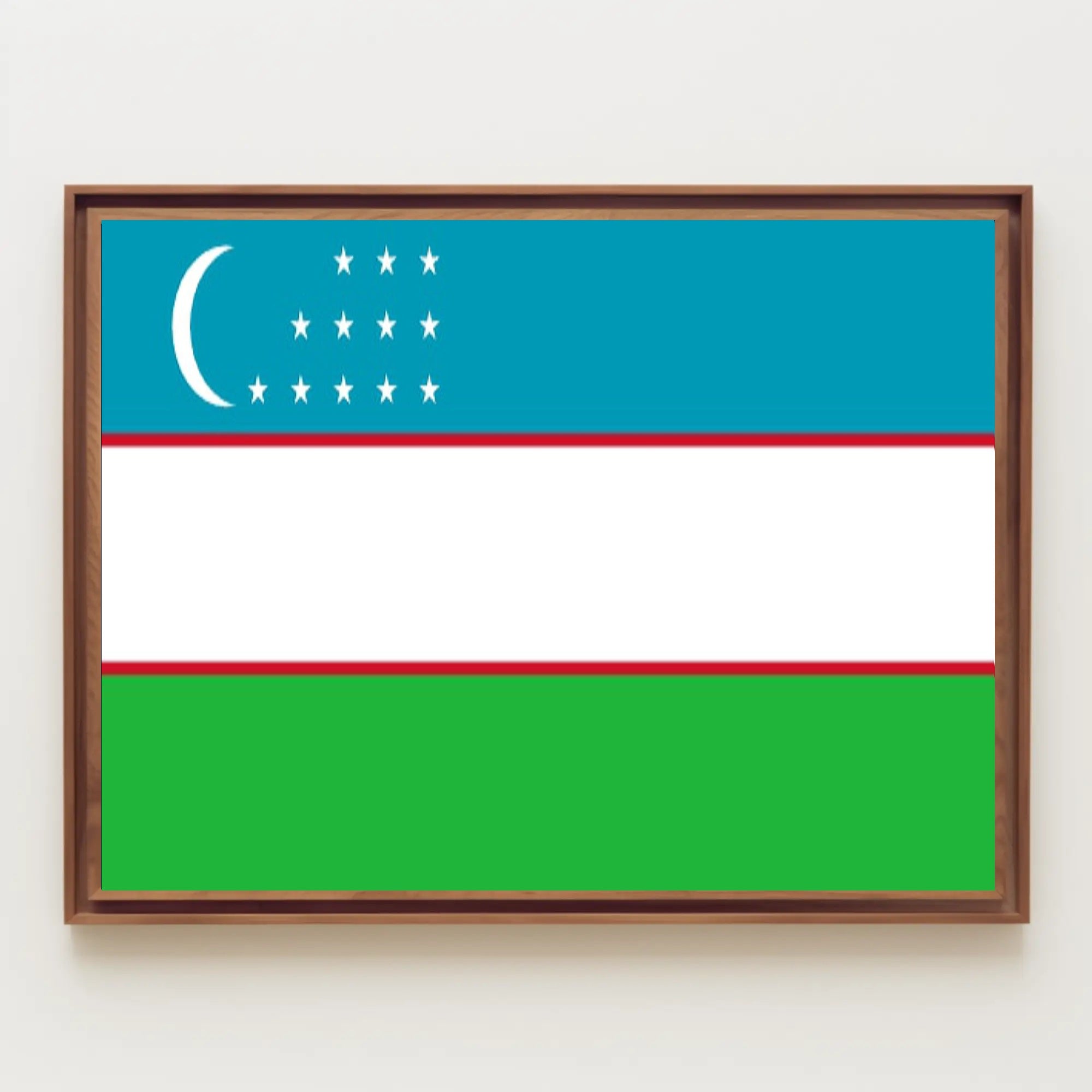 Uzbekistan National Pride Modern Art Country Flag Poster PosterGoat
