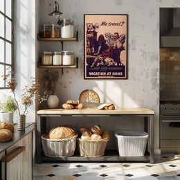 Vacation at Home WWII Propaganda Poster PosterGoat