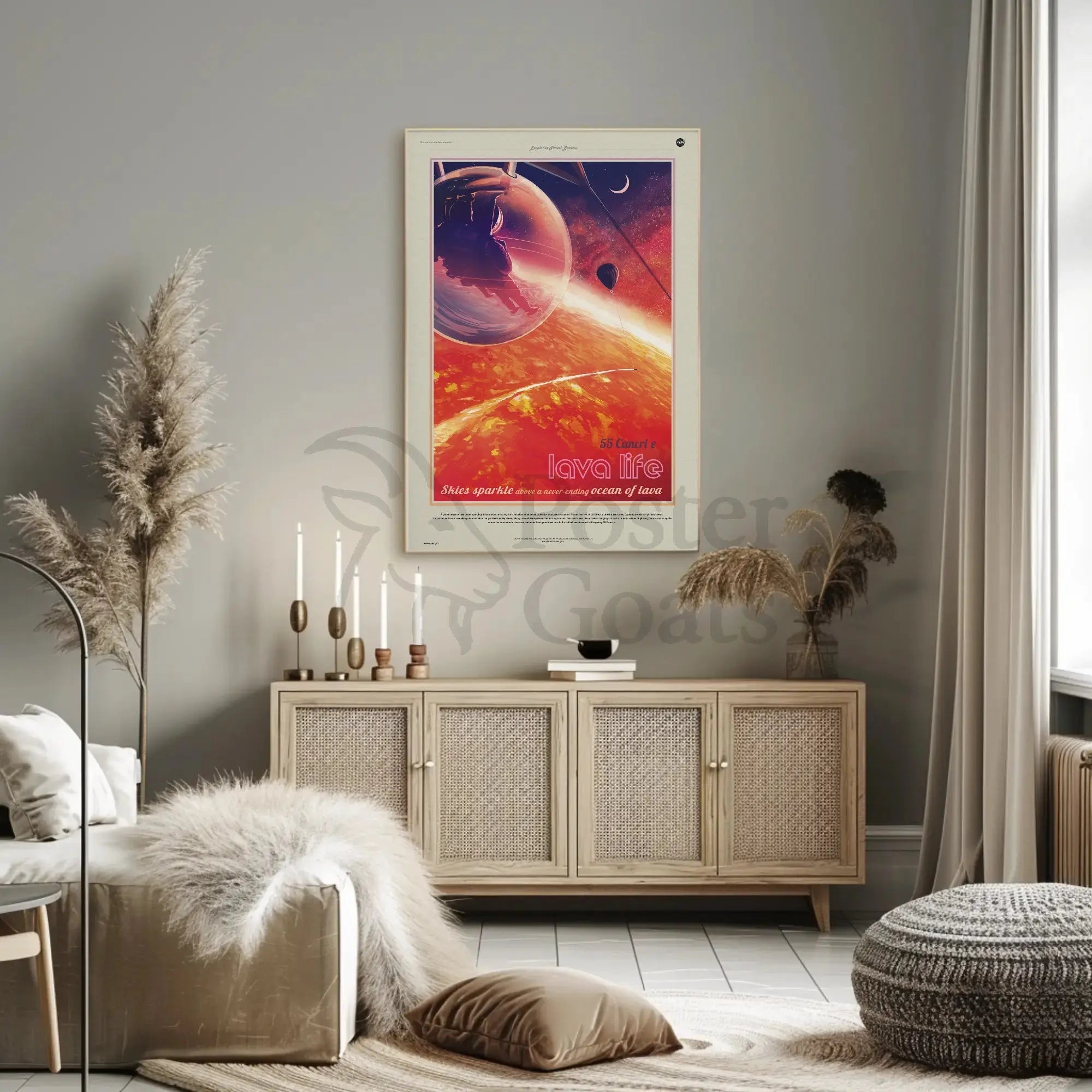 Vacation on 55 Cancri e Futuristic Sci-Fi Poster PosterGoat