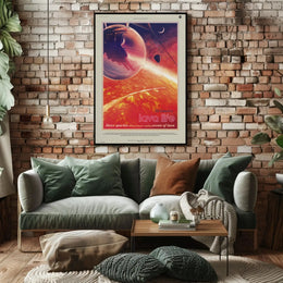 Vacation on 55 Cancri e Futuristic Sci-Fi Poster PosterGoat