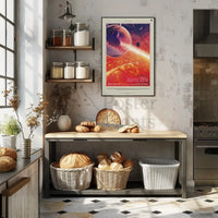 Vacation on 55 Cancri e Futuristic Sci-Fi Poster PosterGoat