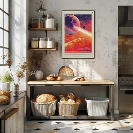 Vacation on 55 Cancri e Futuristic Sci-Fi Poster PosterGoat