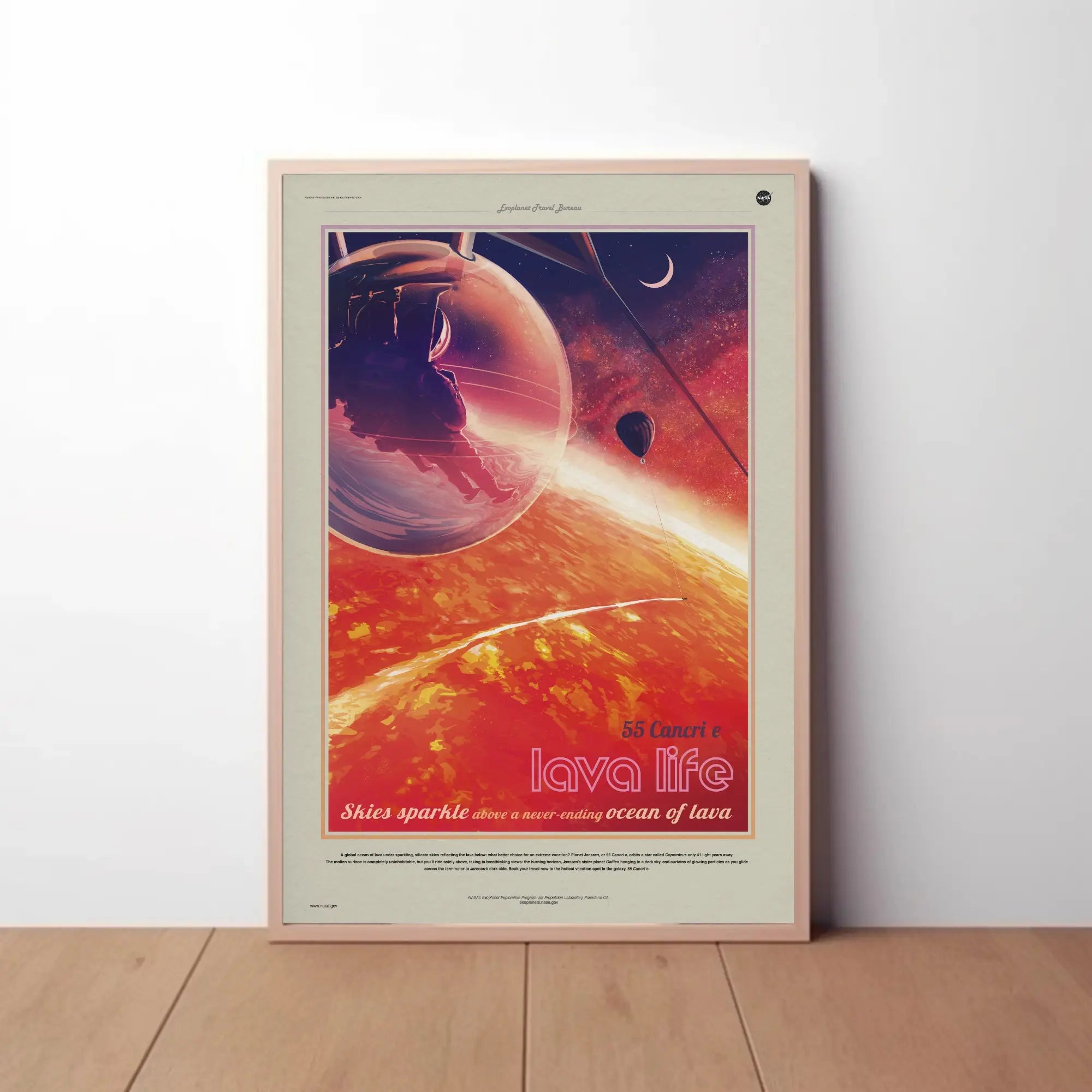Vacation on 55 Cancri e Futuristic Sci-Fi Poster PosterGoat