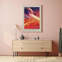 Vacation on 55 Cancri e Futuristic Sci-Fi Poster PosterGoat