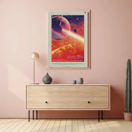 Vacation on 55 Cancri e Futuristic Sci-Fi Poster PosterGoat
